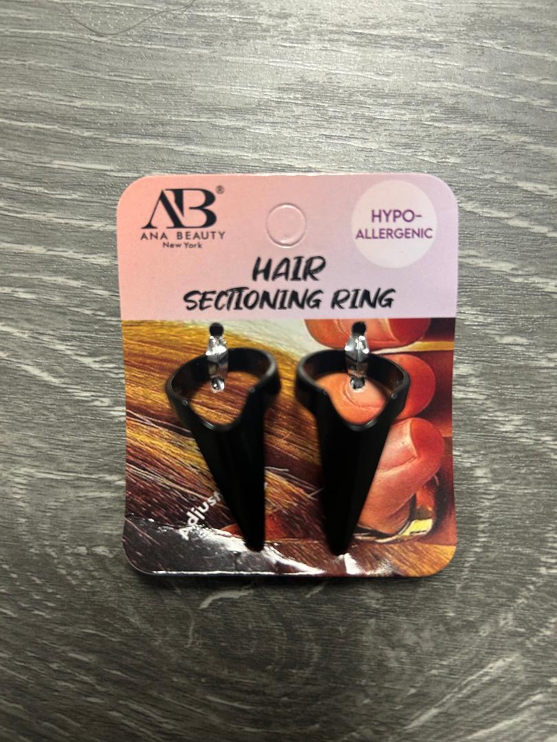 Ana Beauty Hair Sectioning Rings 2ct - Black