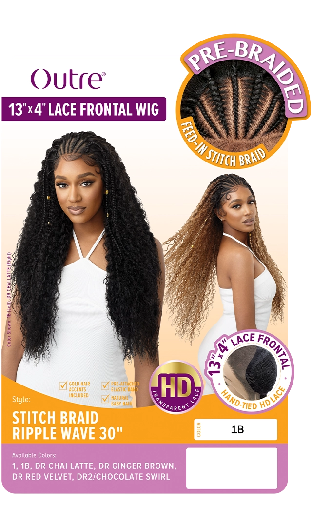 Outre 13x4 Lace Wig - Stitch Braid Ripple Wave 30"
