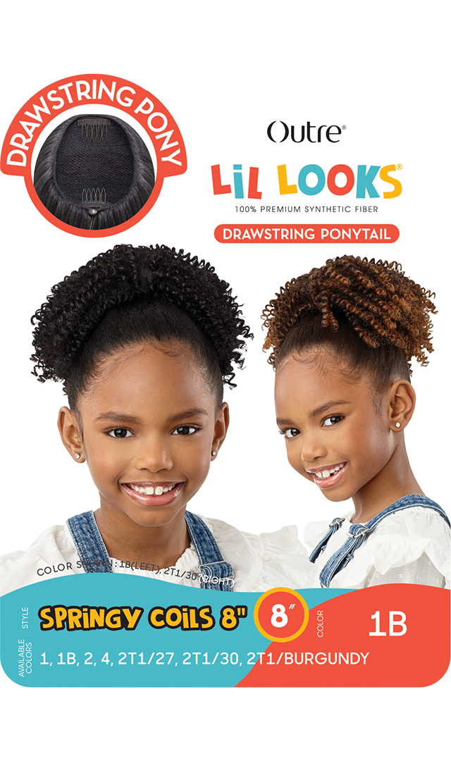 Outre Lil Looks Drawstring Ponytail – Springy Coils 8″