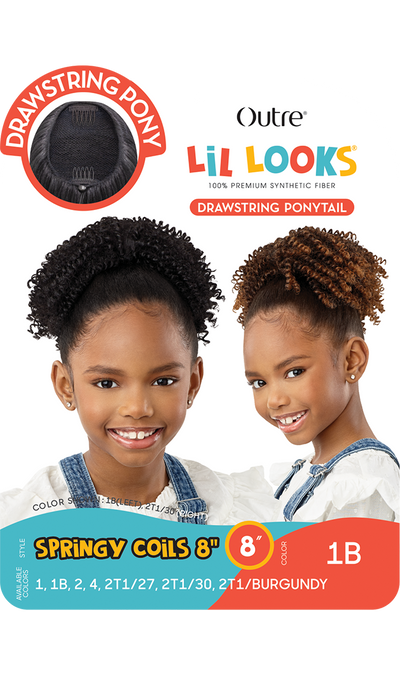 Outre Lil Looks Drawstring Ponytail – Springy Coils 8″