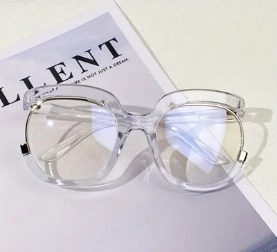 Large Owl Clear Lens Retro Fashion Glasses