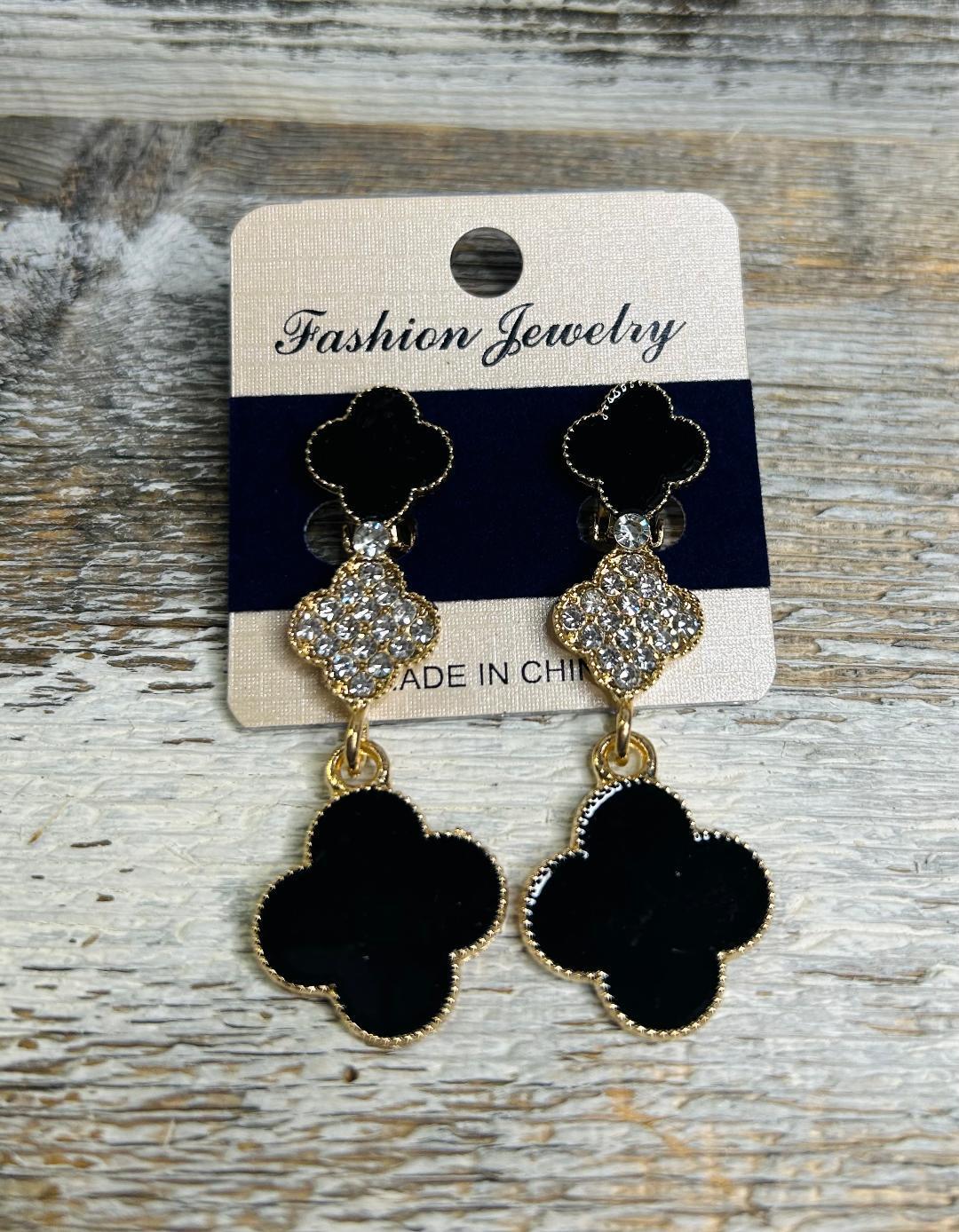 Fashion Jewelry Clover Clip-On Earrings
