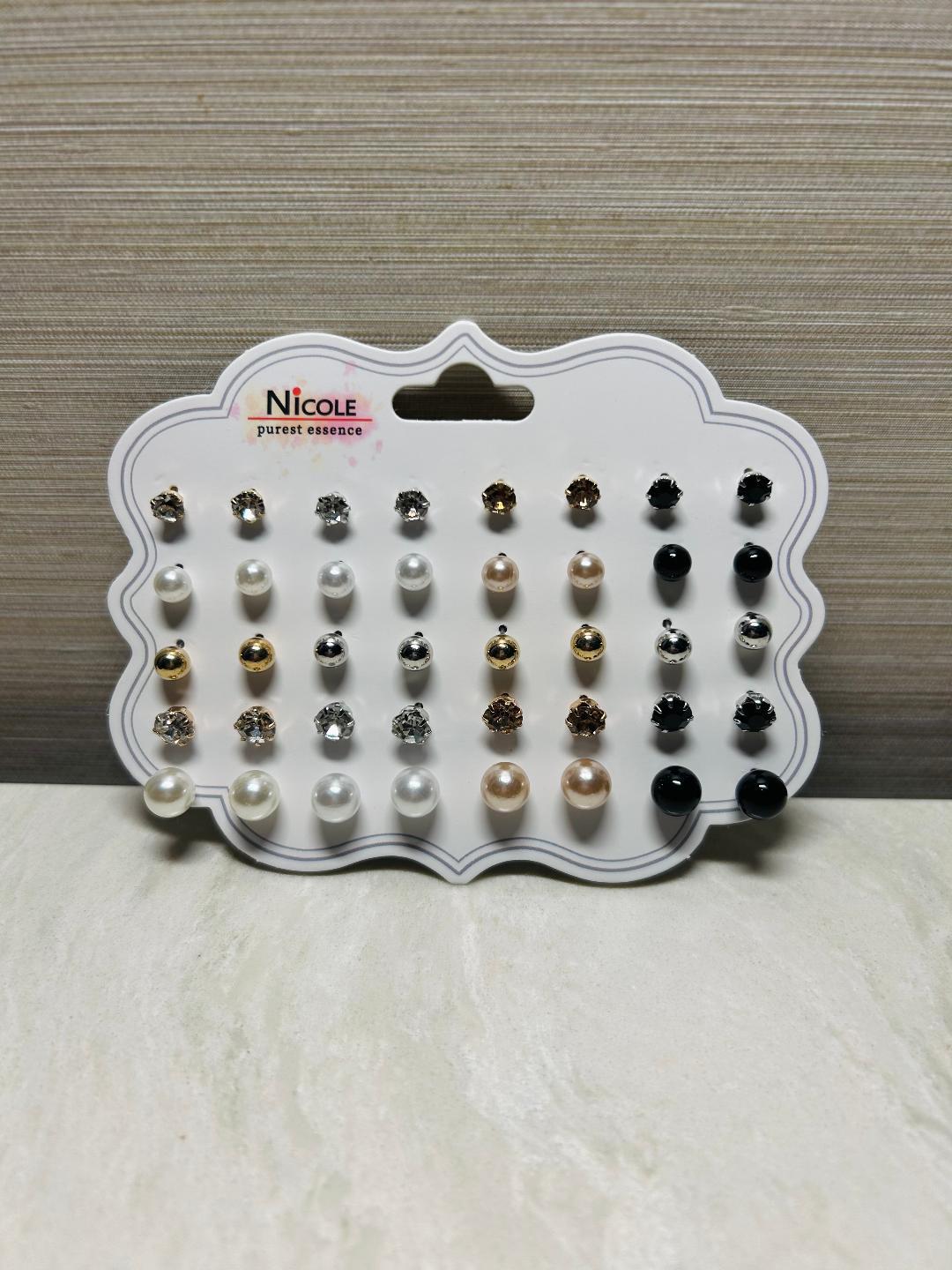 Nicole Assorted Studs 20 pair