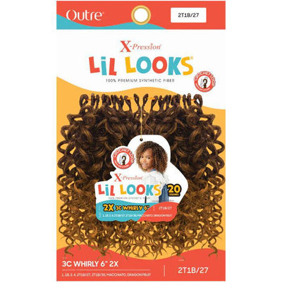 Outre X-Pression Lil Looks Synthetic 2X Crochet Braid - 3C WHIRLY 6"