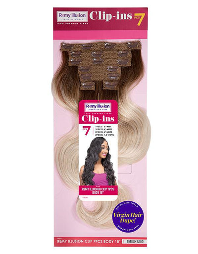 Janet Coll. Remy Illusion 7pc Clip-Ins Body Wave - 18"