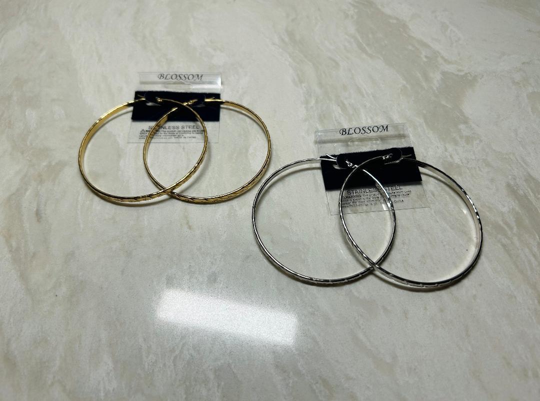 Blossom Stainless Steel Hoops