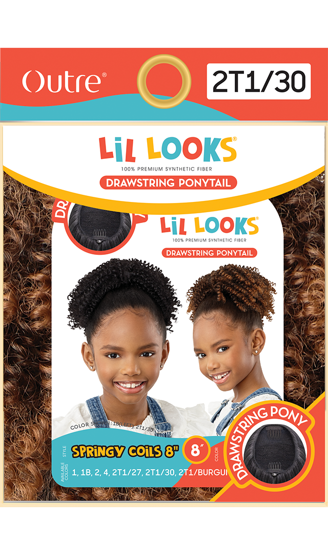 Outre Lil Looks Drawstring Ponytail – Springy Coils 8″