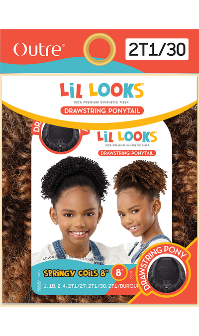 Outre Lil Looks Drawstring Ponytail – Springy Coils 8″