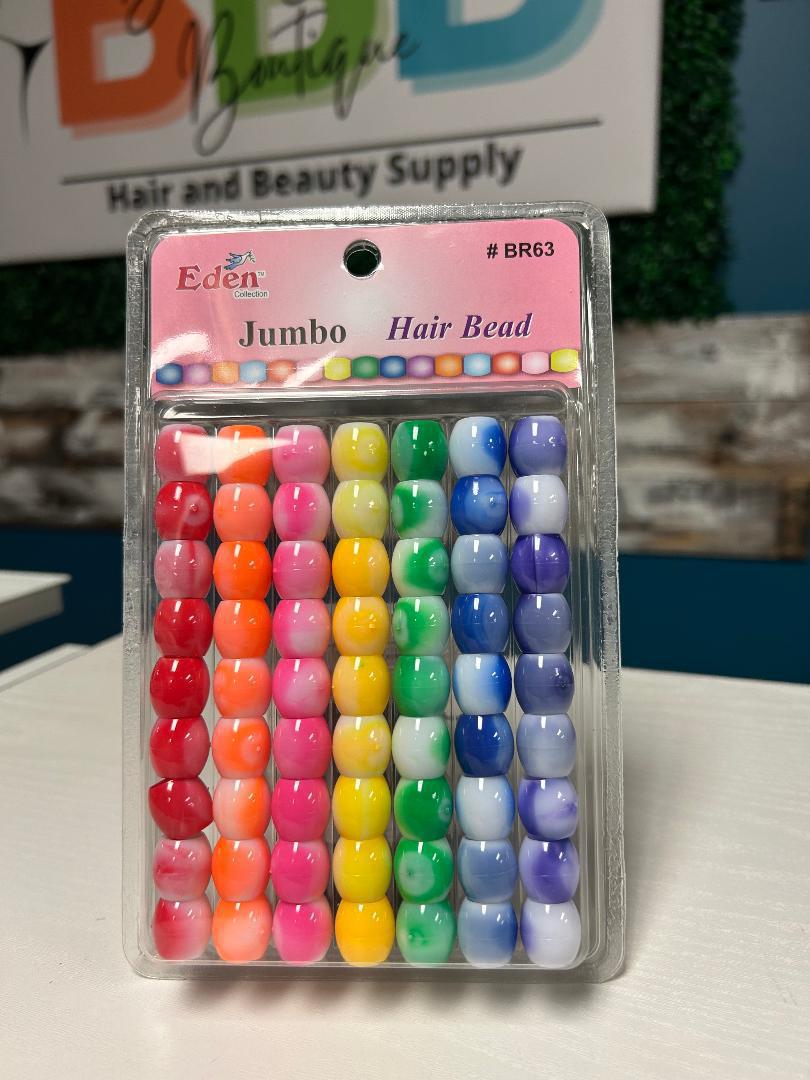 Eden Jumbo Hair Beads #BR63 - Rainbow