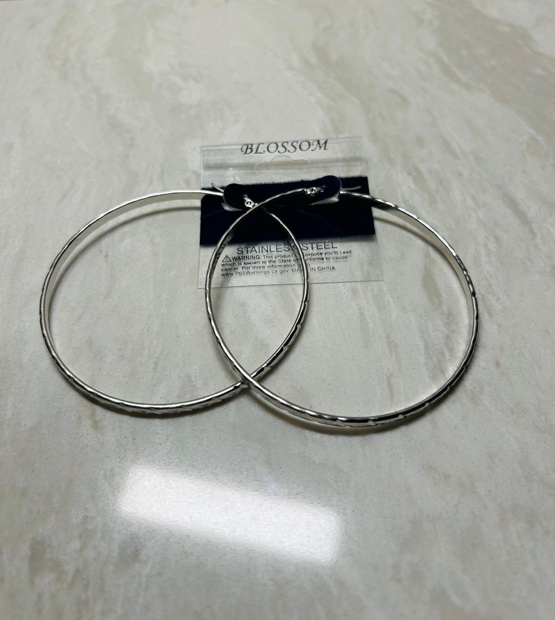 Blossom Stainless Steel Hoops