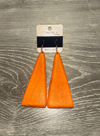 Top & Top Wood Triangle Wood Earrings