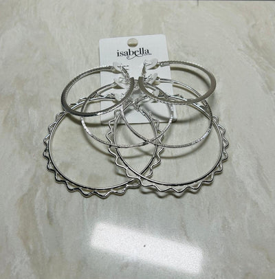 Isabella Hoop Earrings 3 pair