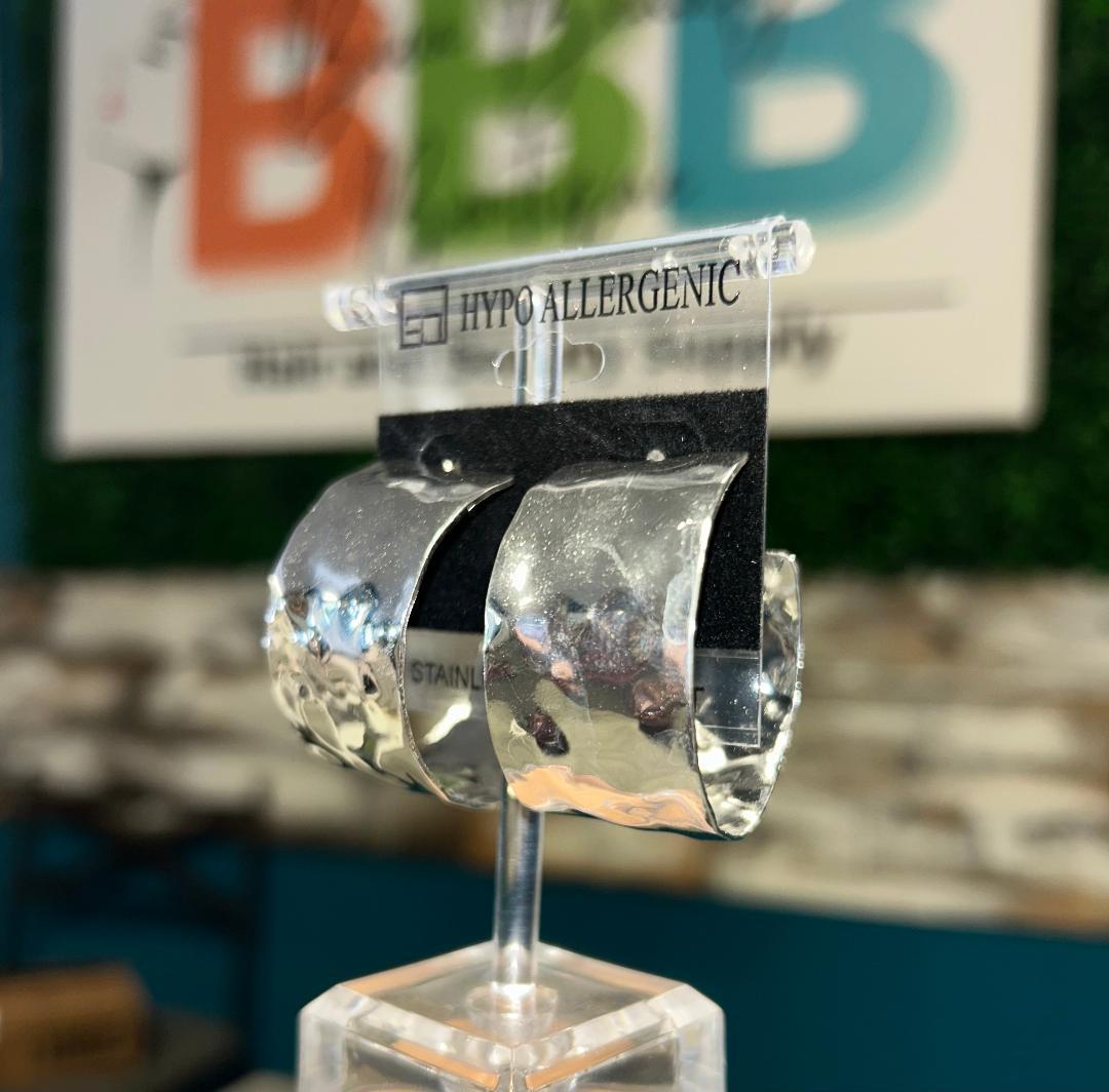 CEO Hammered Hoop Earrings