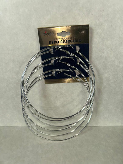 Nicole Hoop Earrings 3pr - Extra Large