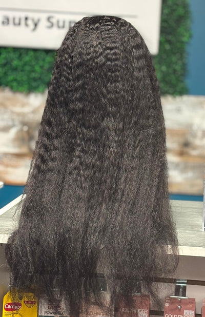 RH U-Part Human Hair Wig - Kinky Straight 26"