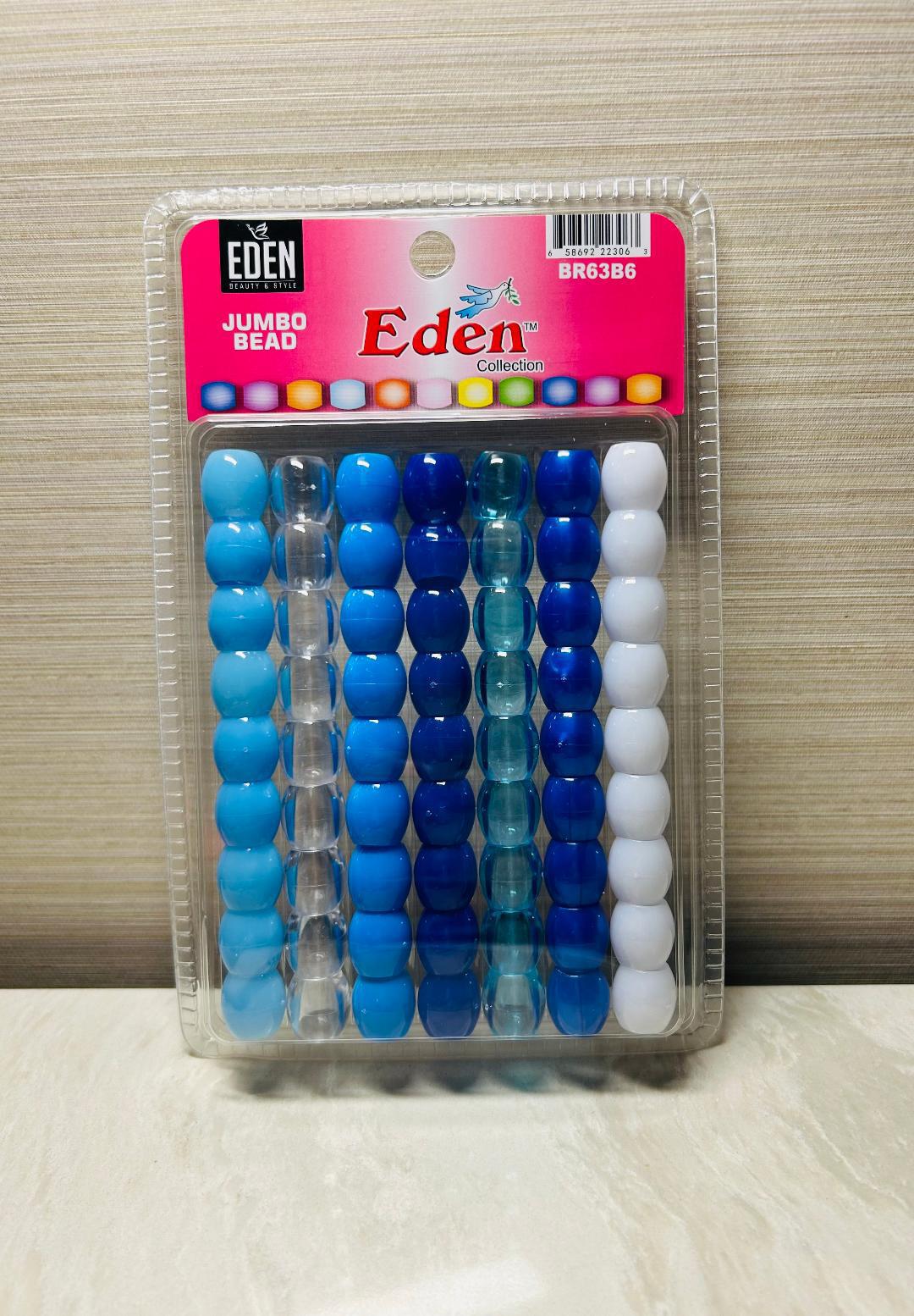 Eden Jumbo Hair Beads #BR63 - Assorted Blue