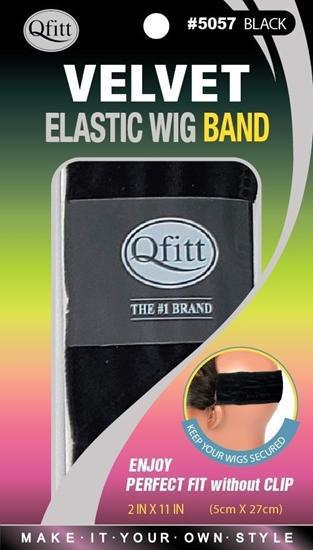 Qfitt Elastic Wig Band Velvet Black Qfitt #5057