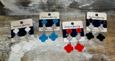Fashion Jewelry Clover Clip-On Earrings