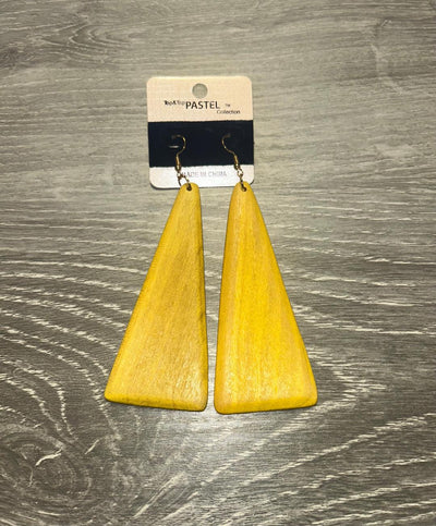 Top & Top Wood Triangle Wood Earrings