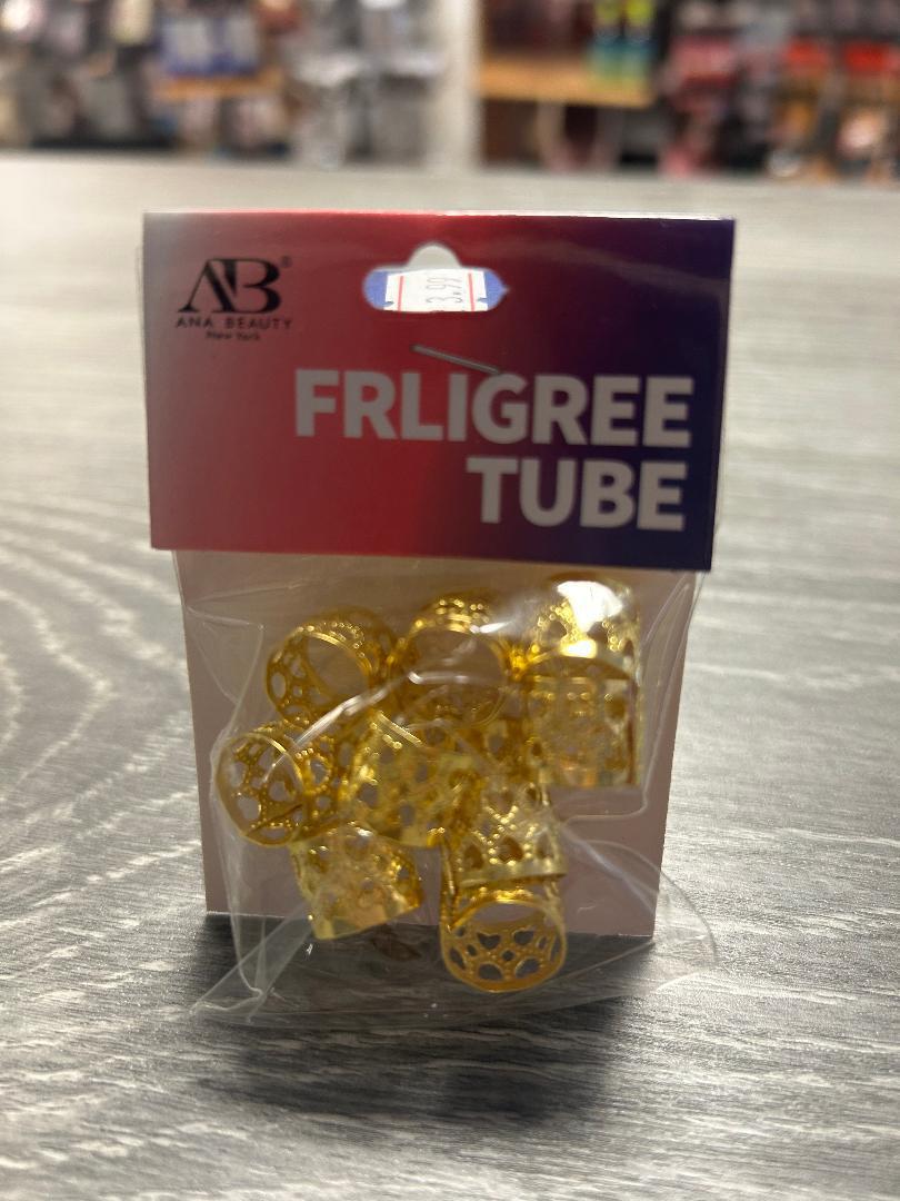 Ana Beauty Filigree Tube Hair Rings