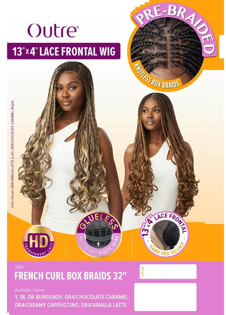 Outre13x4 Lace Wig - French Curl Box Braid 32"