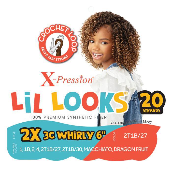 Outre X-Pression Lil Looks Synthetic 2X Crochet Braid - 3C WHIRLY 6"