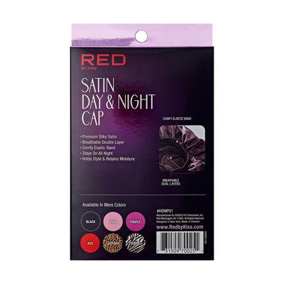 RED by Kiss Satin Day & Night Cap X-Large Black (HDNP01)