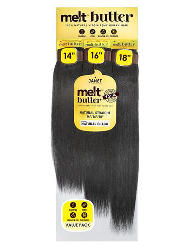 Janet Melt Butter 3pc Bundle - Natural Straight