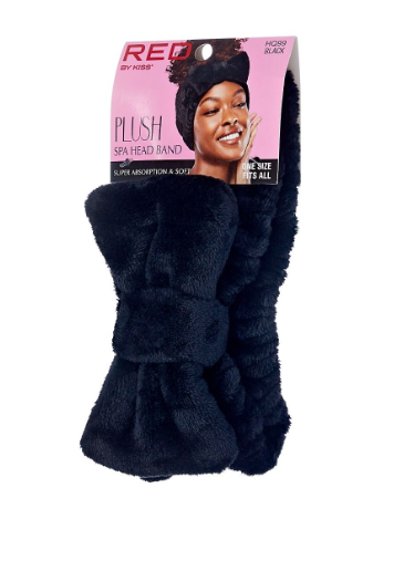 RED by Kiss Plush Spa Headband (HQ99) - Black