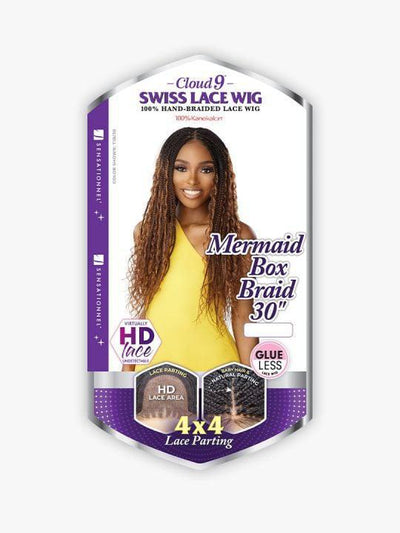 Sensationnel Cloud 9 4x4 HD Lace Braided Wig - Mermaid Box Braid 30"