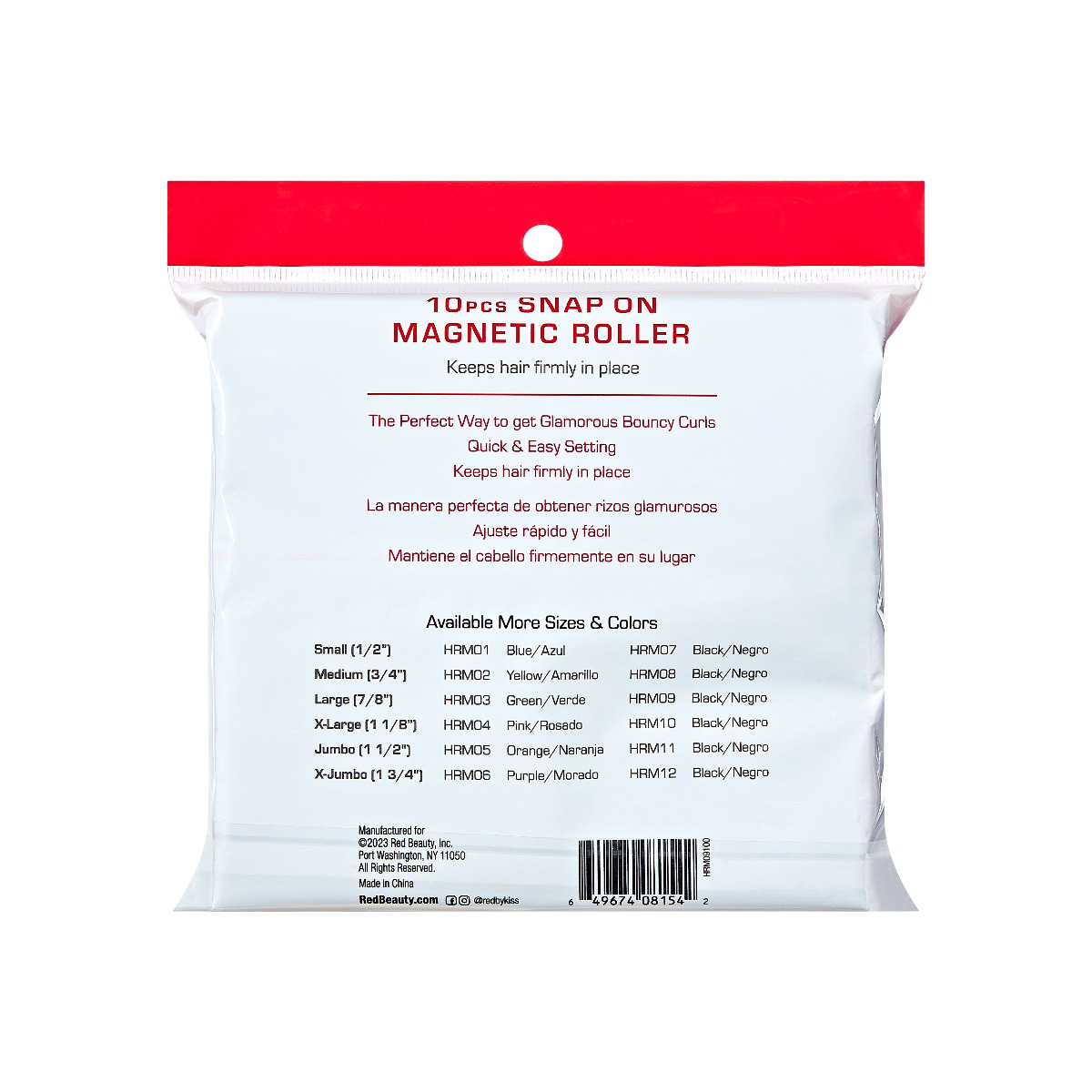 RED by Kiss Snap On Magnetic Roller