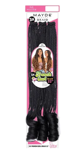 Mayde Beauty 3X French Curl Braid 22"