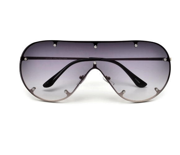 Oversized Studded Aviator Silhouette Sunglasses