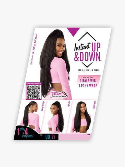 Sensationnel Instant Up & Down Half Wig N Pony HRF - UD 21