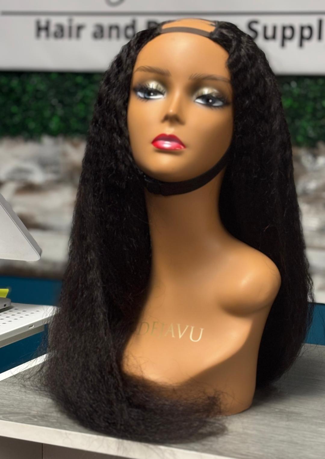 RH U-Part Human Hair Wig - Kinky Straight 26"