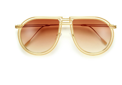 Modern Cut Out Flat Lenses Aviator Sunglasses