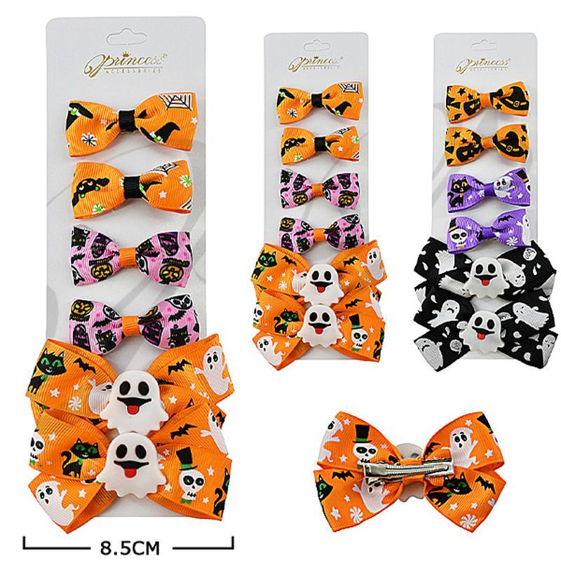 6PC Halloween Hair Bow - Biva Beauty Boutique