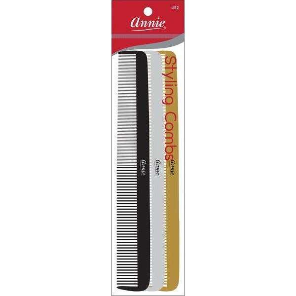 Annie Styling Comb 3ct (Assorted #12)