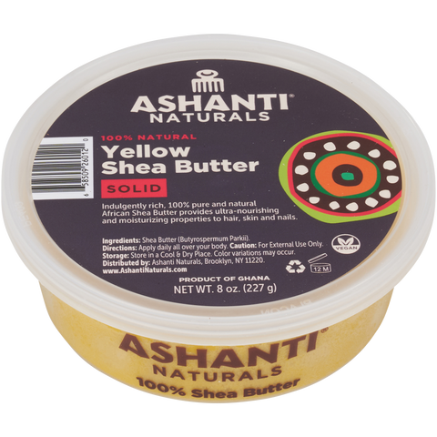 Ashanti 100% Solid Yellow Shea Butter (8 oz)