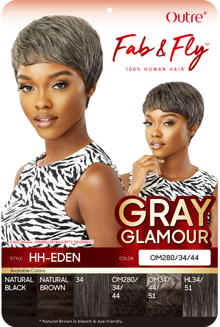 Outre Fab & Fly Full Cap Wig Gray Glamour - Eden