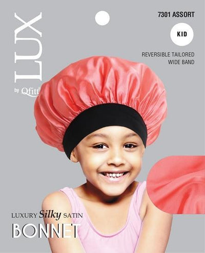 Lux by Qfitt Luxury Silky Satin Kids Bonnet