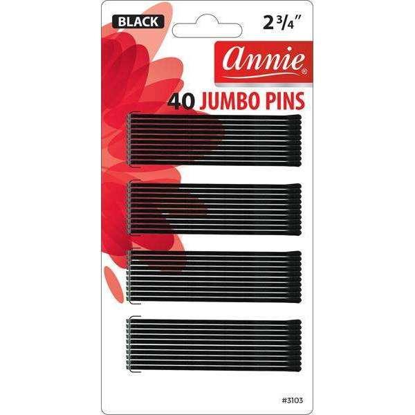 Annie Jumbo Pins 2 3/4" - 40ct Black (#3103)