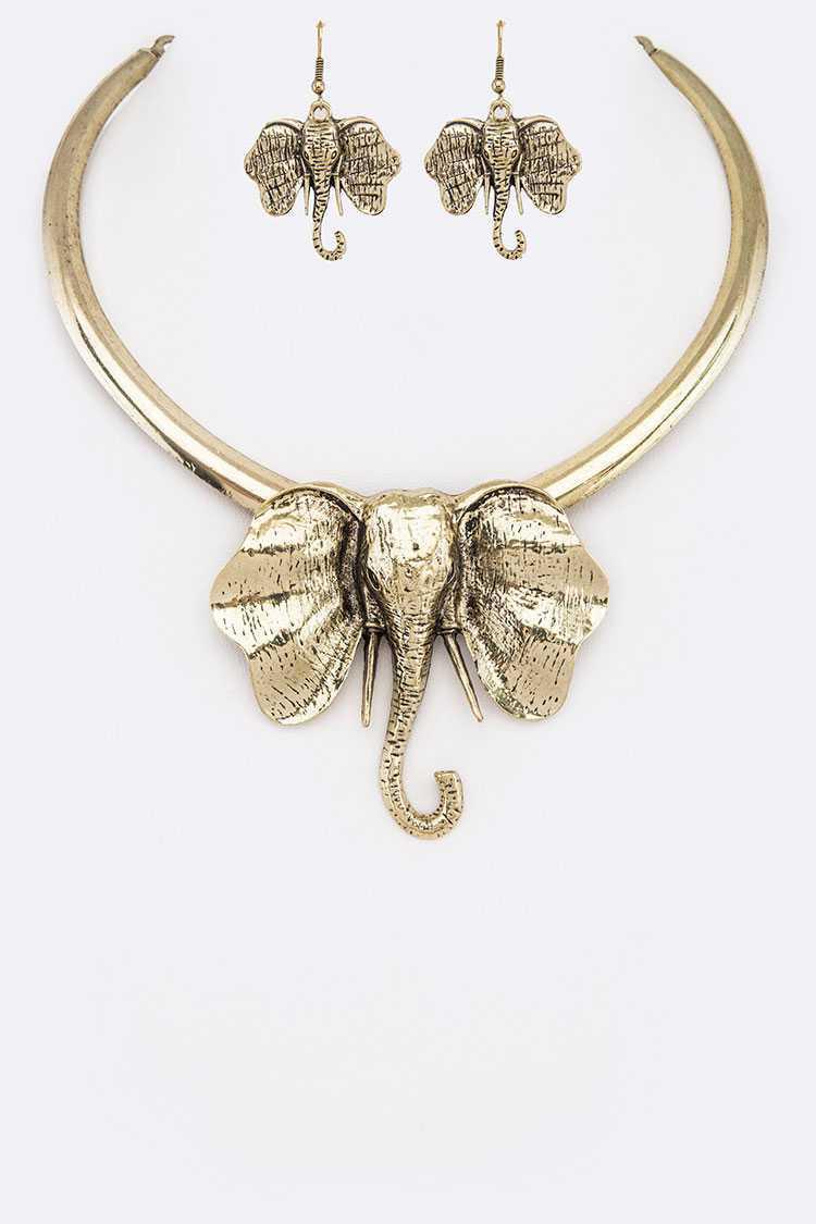 Elephant Collar Necklace Set - Biva Beauty Boutique