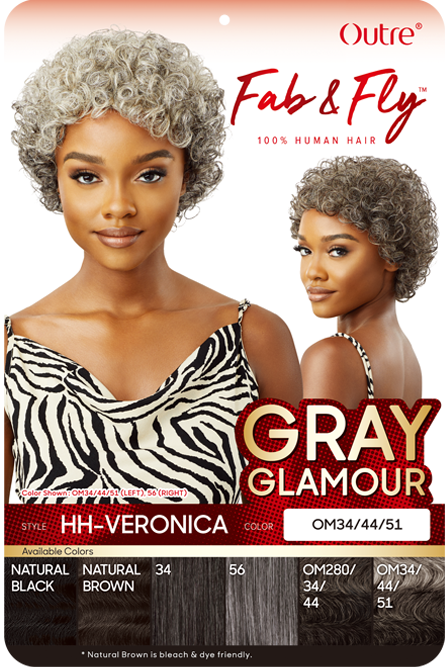 Outre Fab & Fly Full Cap Wig Gray Glamour - Veronica