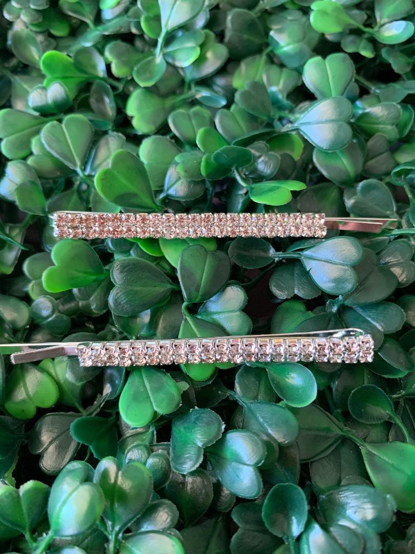 Crystal Rhinestone Hair Pins 2ct