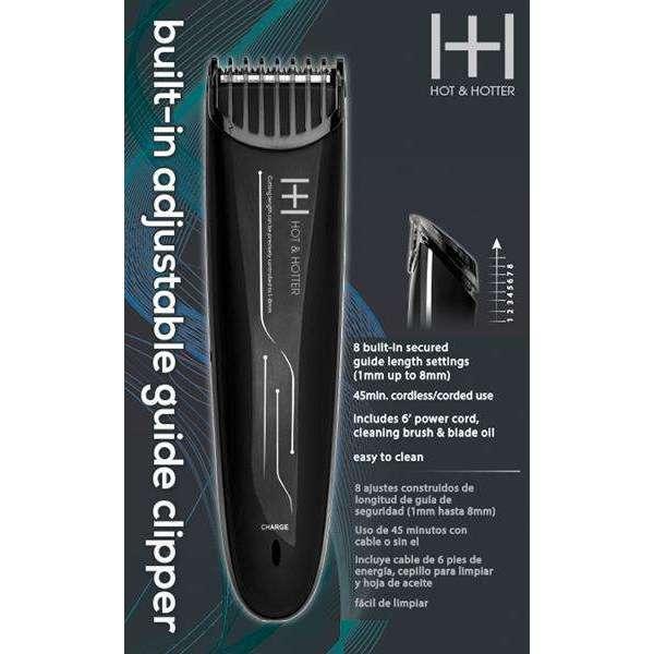 H&H Build-In Adjustable Guide Rechargeable Clipper (Black #5795)