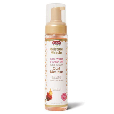 African Pride Moisture Miracle Rose Water & Argan Oil Curl Mousse (8.5 oz) - Biva Beauty Boutique