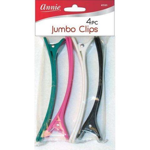 Annie Jumbo Clips 4ct Asst Color (#3183)