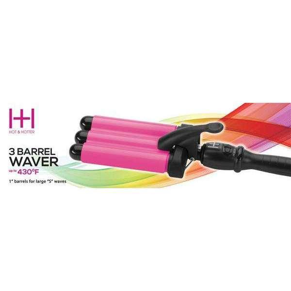 H&H 3 Barrel Wave Iron 1" Hot Pink (#5987)