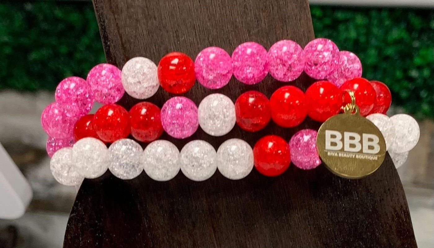 BBB Stretchy Bracelet Set 10mm - Valentine